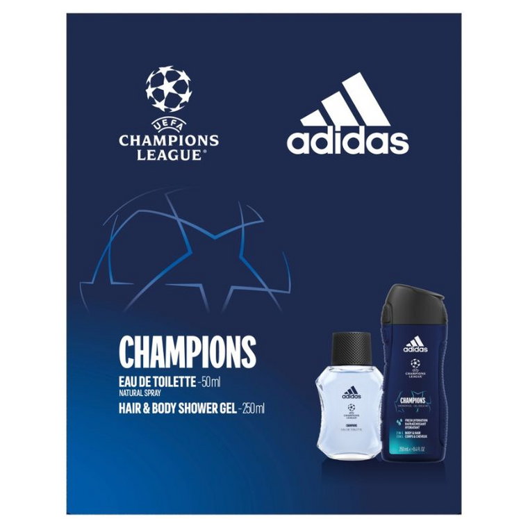 Adidas XMASS UEFA VIII (Woda toaletowa 50 ml + Żel pod prysznic 250 ml)