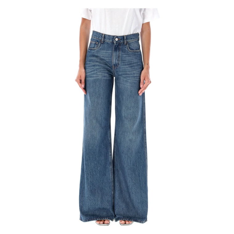 Vintage Blue Wide Leg Denim Jeans Coperni