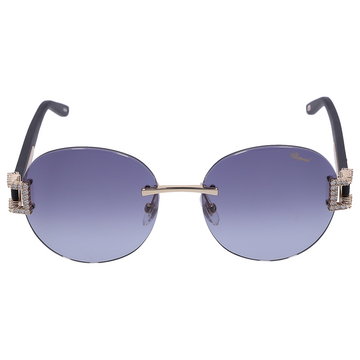 Chopard Okulary przeciwsłoneczne Okrągłe C05S metalowe złote