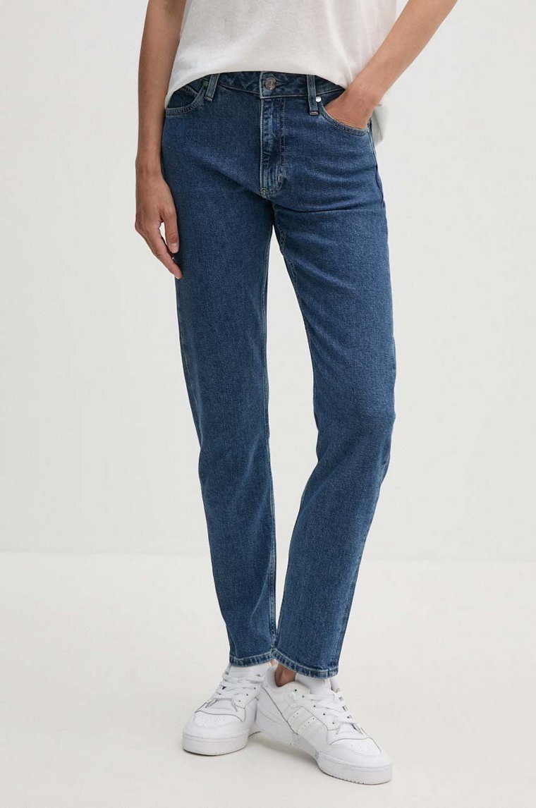 Calvin Klein jeansy damskie kolor niebieski K20K207268