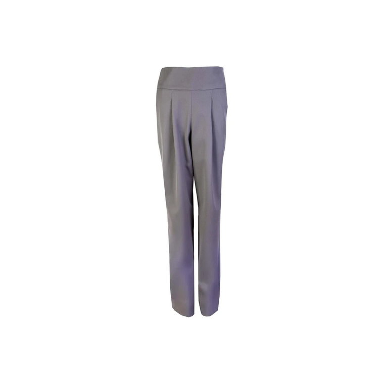 Wool Grey High Waist Palazzo Spodnie Lardini