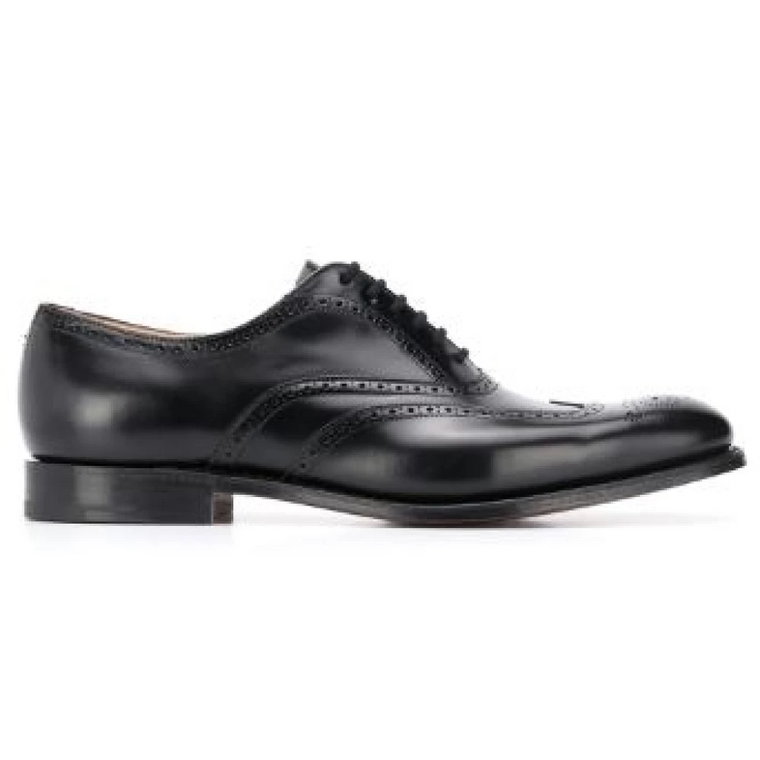 Czarne płaskie buty dla nowoczesnego dżentelmena Church's