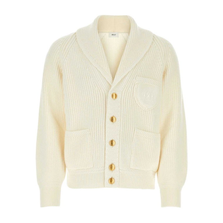 Ivory wełniany sweter, Stylowe warstwowanie dla mężczyzn Bally