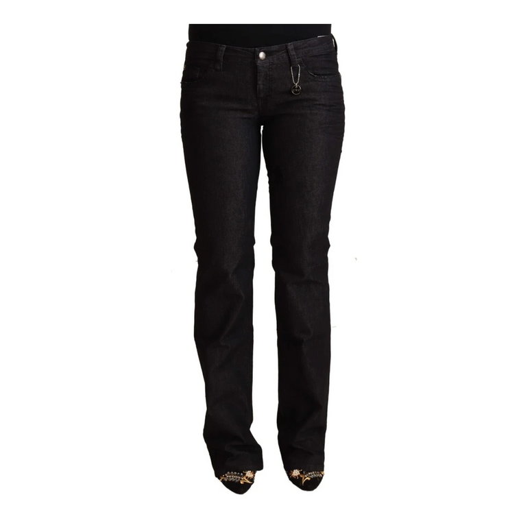 Black Cotton Low Waist Skinny Jeans Costume National