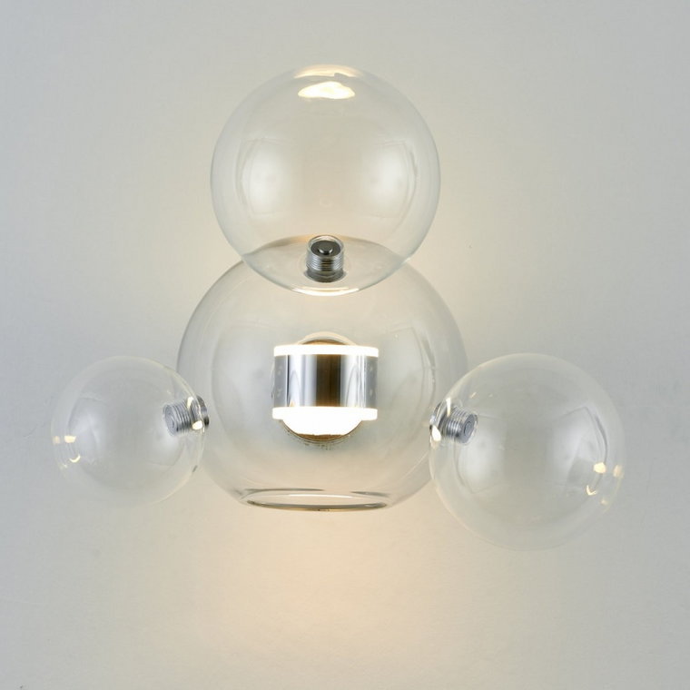 Lampa ścienna bubbles -3+1w led chrom 3000 k kod: ST-0801W-3+1 chrome