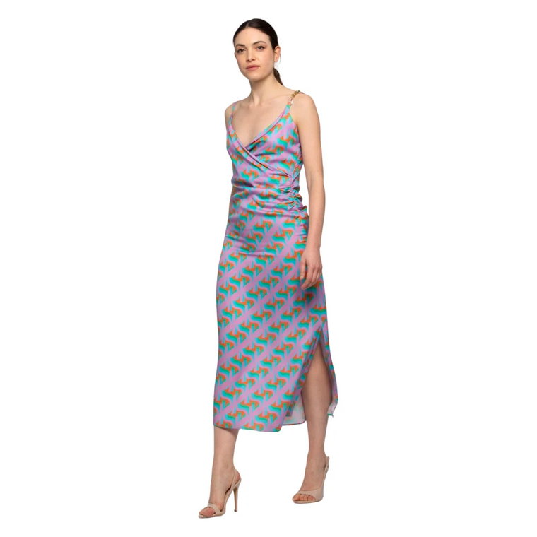 Geometric print viscose dress Kocca