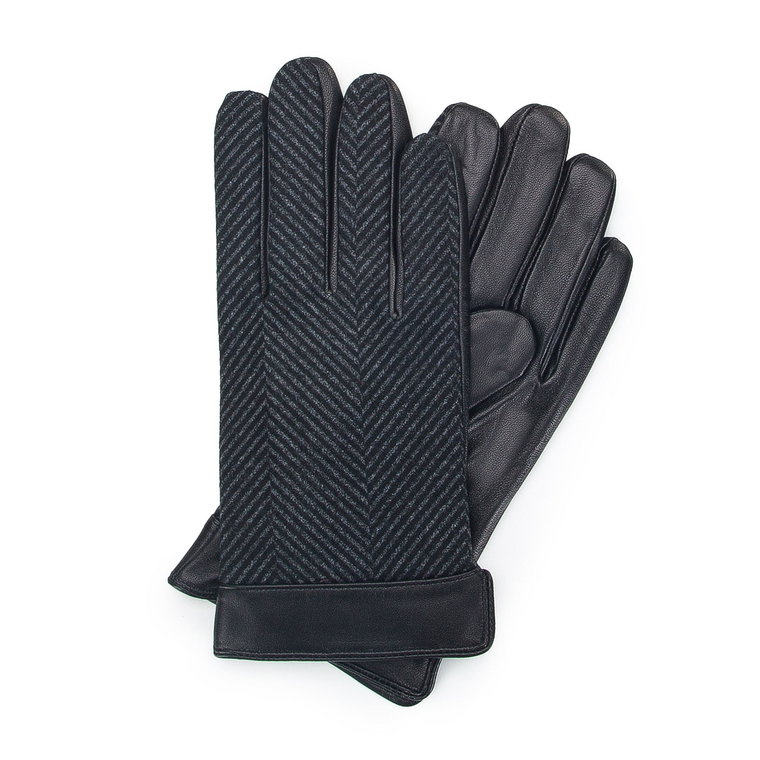 Rękawiczki męskie czarno-szare