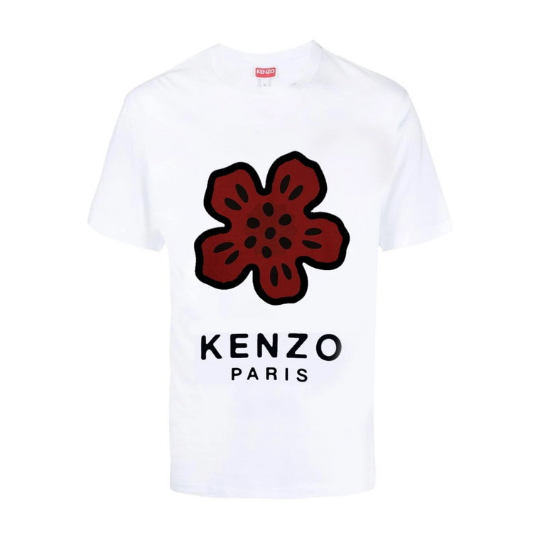 Bawełniana Koszulka z Logo Patch Kenzo