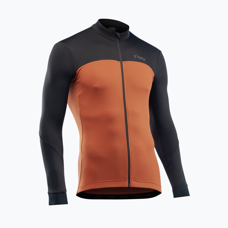 Bluza rowerowa męska Northwave Force 2 Jersey FZ black/cinnamon