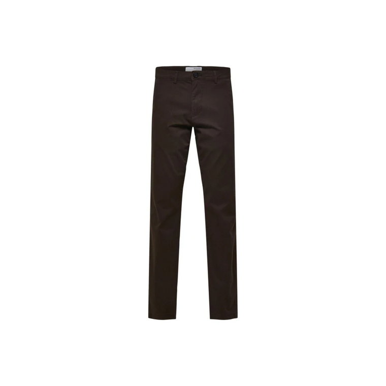 Brązowe Spodnie Chino Selected Homme