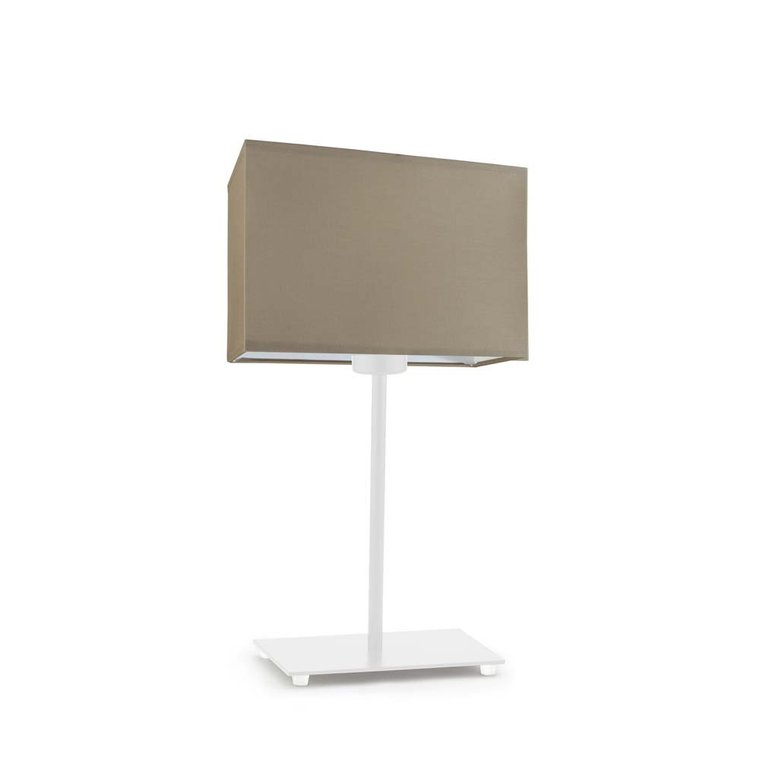 Lampka nocna LYSNE Amalfi, 60 W, E27, beżowa/biała, 40x20 cm