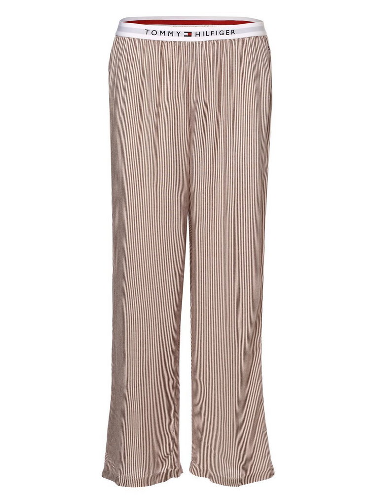 Tommy Hilfiger - Damskie spodnie od piżamy, beżowy|czerwony