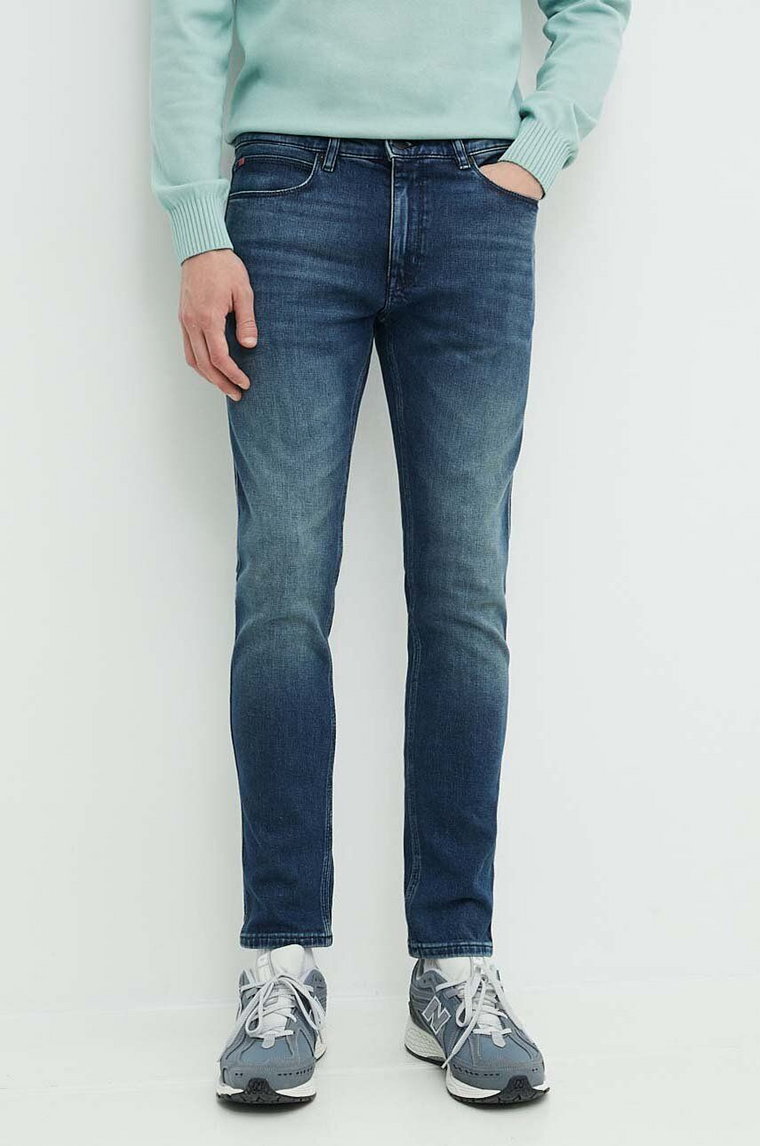 HUGO jeansy męskie kolor granatowy 50517529