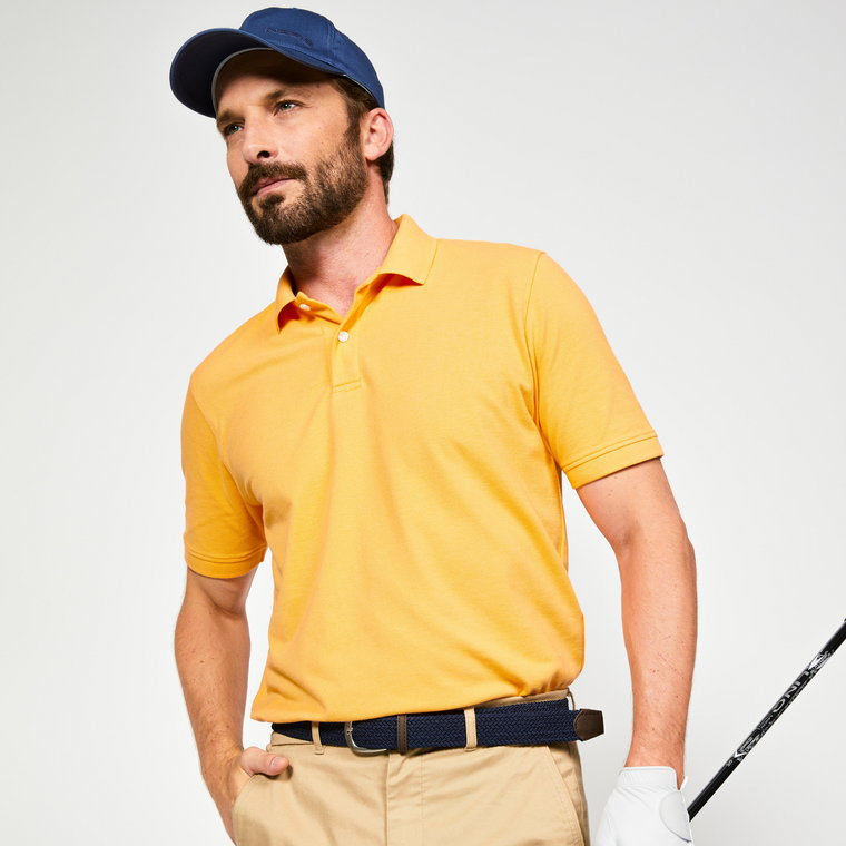 Koszulka polo do golfa z krótkim rękawem męska Inesis MW500