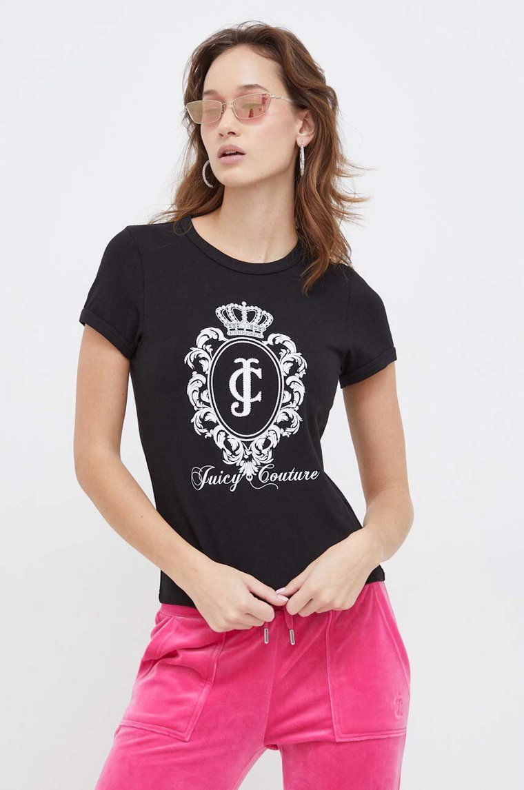 Juicy Couture t-shirt damski kolor czarny