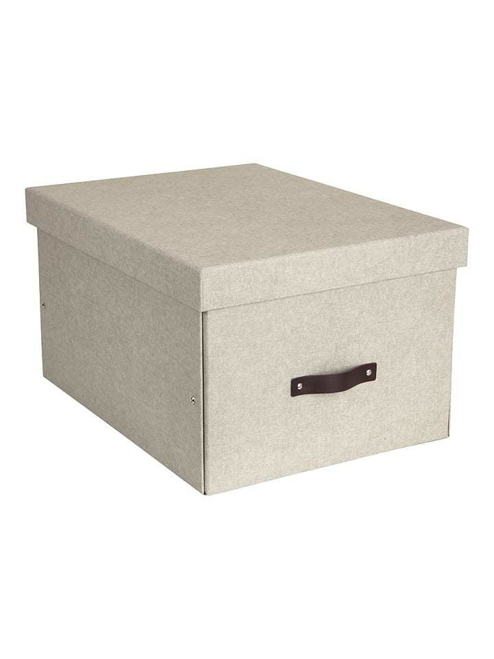 BigsoBox Pudełko "Tora" w kolorze beżowym - 38 x 28,5 x 50,5 cm