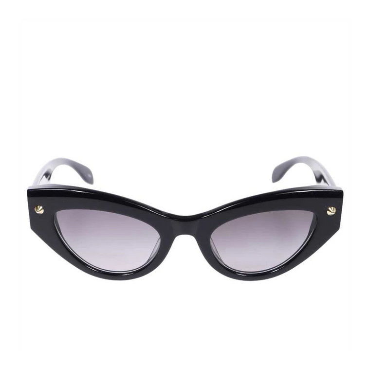 Okulary przeciwsłoneczne w stylu Cat Eye z Złotymi Nitami Alexander McQueen
