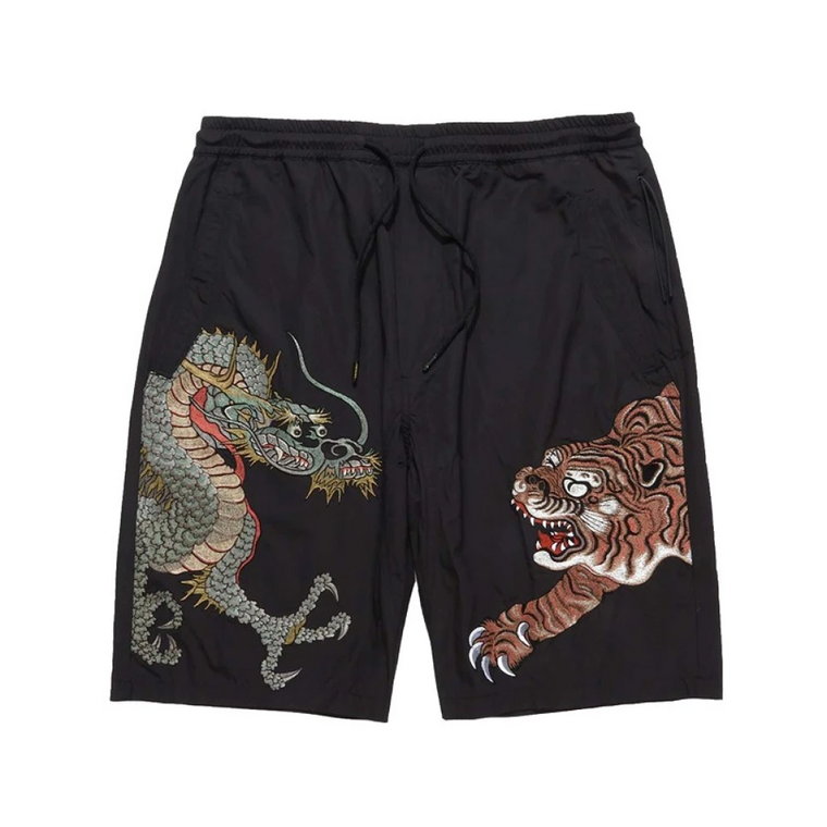 Dragon Tigers Track Shorts 8082-Black Maharishi