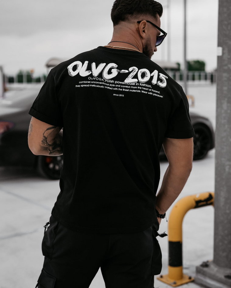 T-shirt męski OLAVOGA DRIP czarny