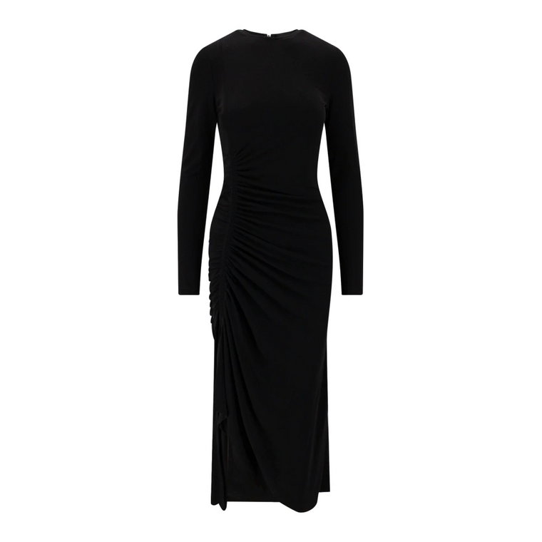 Czarna Sukienka z Draperią Aw23 Givenchy