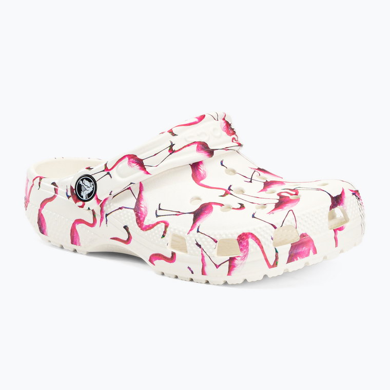 Klapki dziecięce Crocs Classic Pool Party Clog K white/flamingo