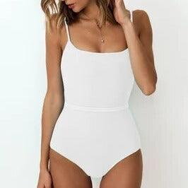 Jednoczęściowy strój kąpielowy - Biały S
