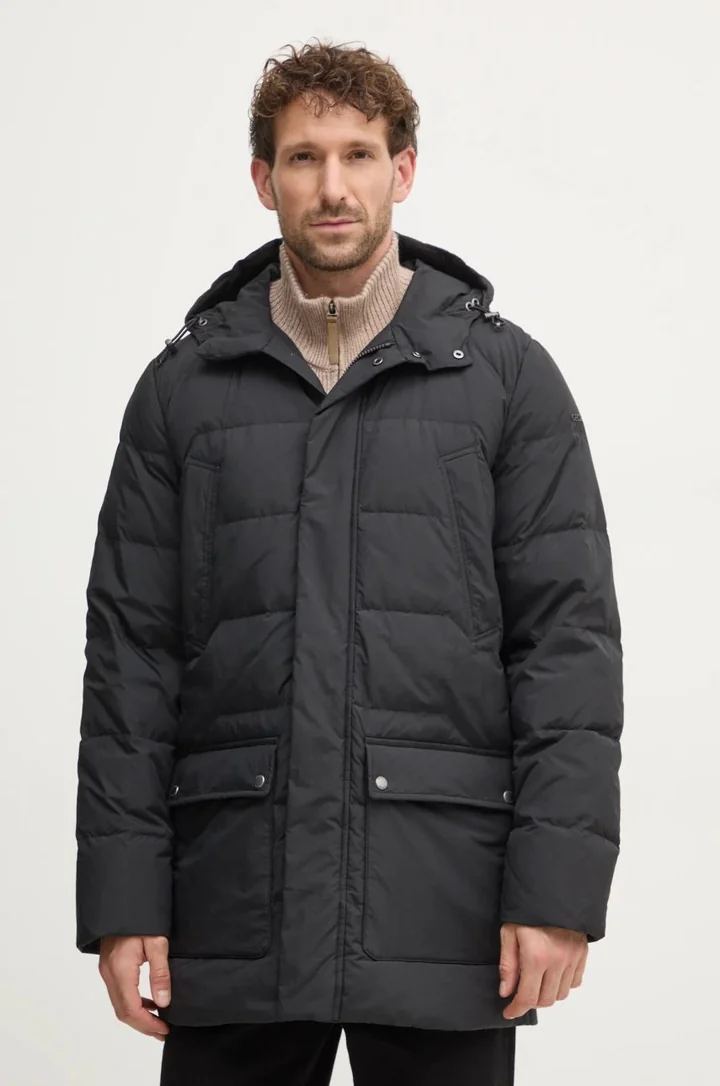 Geox kurtka puchowa męska kolor czarny zimowa M4626N-T3147-F9000