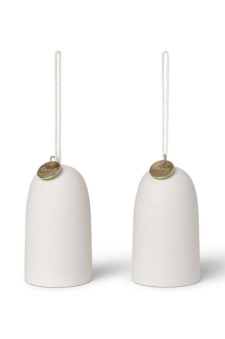 ferm LIVING dekoracja świąteczna Bell Ceramic Ornaments 2-pack