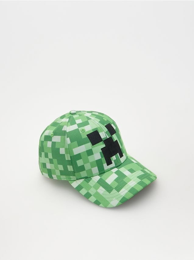 Reserved - Czapka z daszkiem Minecraft - zielony