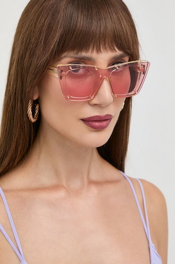 Alexander McQueen okulary przeciwsłoneczne damskie kolor różowy