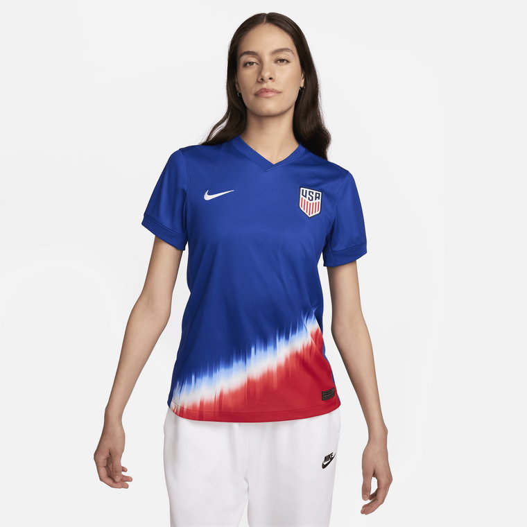 Damska koszulka piłkarska Nike Dri-FIT USMNT Stadium 2024 (wersja wyjazdowa)  replika - Niebieski