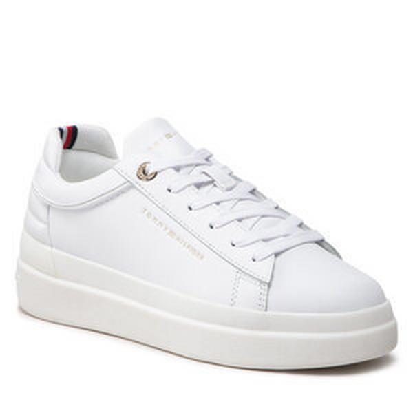 Sneakersy Tommy hilfiger - Feminine Elevated Sneaker FW0FW06511 White/Gold 0K6