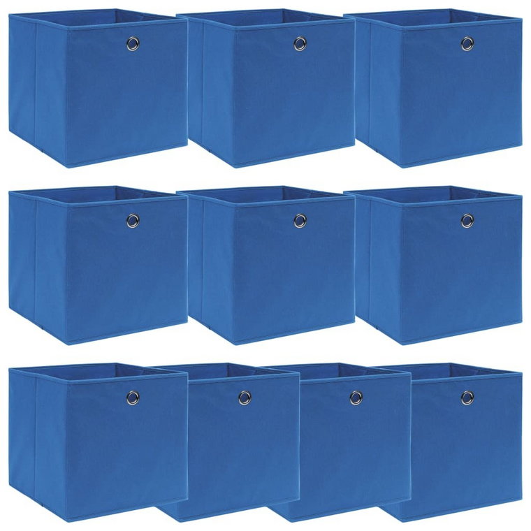 Składane pudła do przechowywania, niebieskie, 32x3