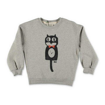 Bobo Choses felpa grigio melange in cotone|Melange grey cotton Bobo Choses sweatshirt Bobo Choses