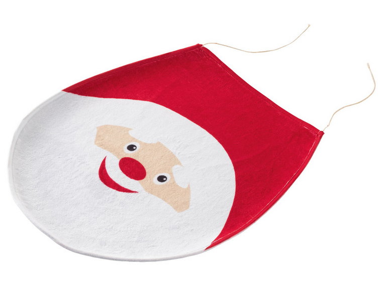 LIVARNO home Komplet świątecznych dywaników łazienkowych (Święty Mikołaj, Dywanik z wycięciem na WC)