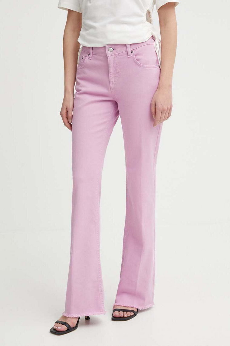 Sisley jeansy damskie medium waist