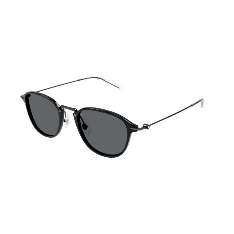 Czarne Szare Okulary przeciwsłoneczne Mb0155S 008 Montblanc