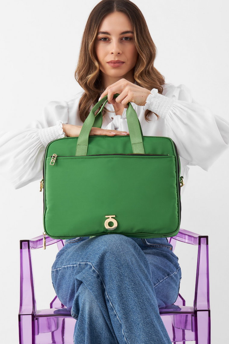 Nylonowa torba na laptopa Nobo zielona