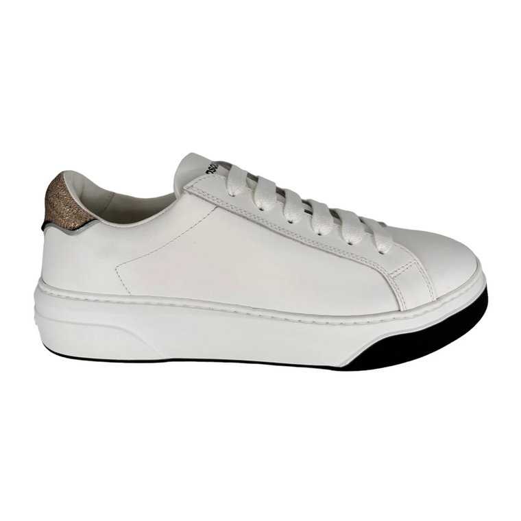 Biały Skórzany Bumper Sneaker Dsquared2