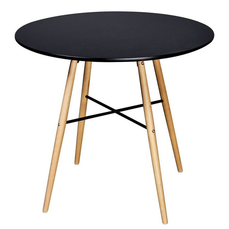 Okrągły stół z płyty MDF, czarny kod: V-241304