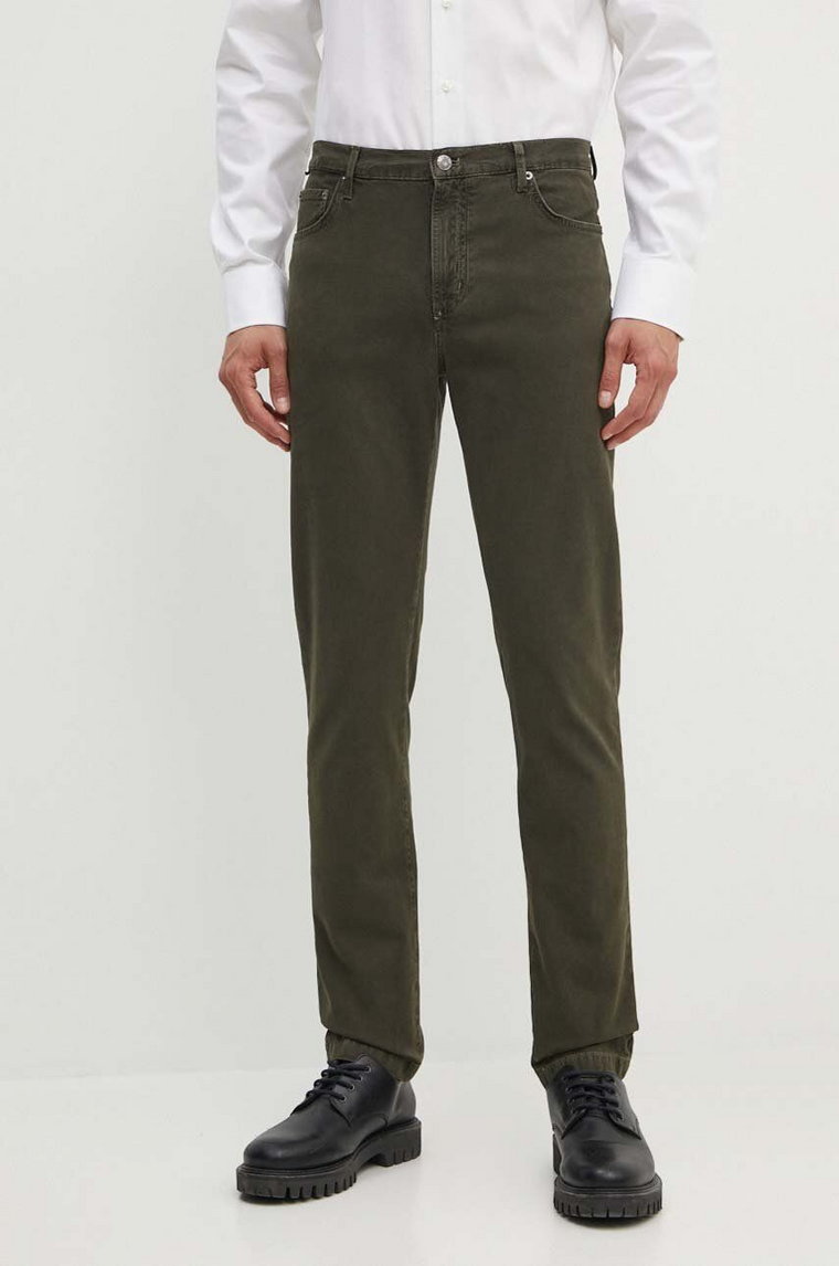 Tommy Hilfiger spodnie męskie kolor zielony proste MW0MW32934