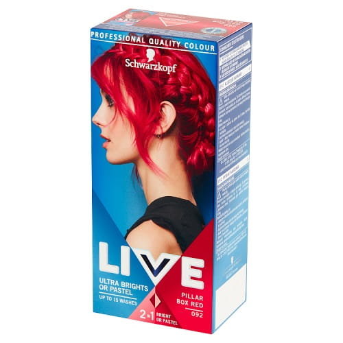 Schwarzkopf Live Ultra Brights or Pastel farba do włosów 092 Ostra Czerwień