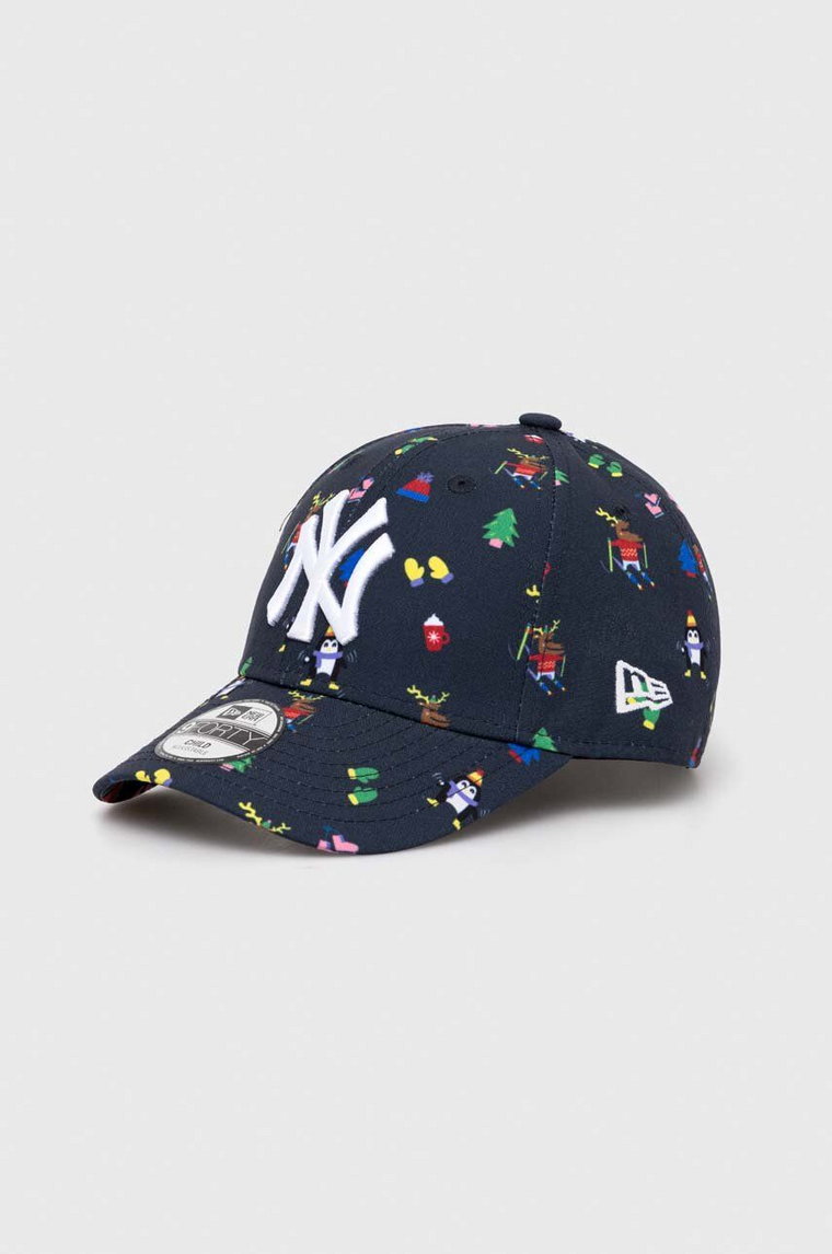 New Era czapka z daszkiem dziecięca NEW YORK YANKEES kolor granatowy wzorzysta