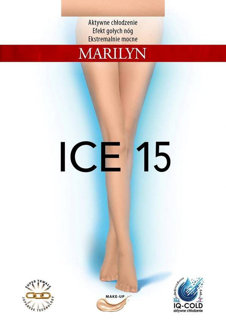 Rajstopy damskie aktywnie chłodzące z efektem gołych nóg Ice 15 Marilyn