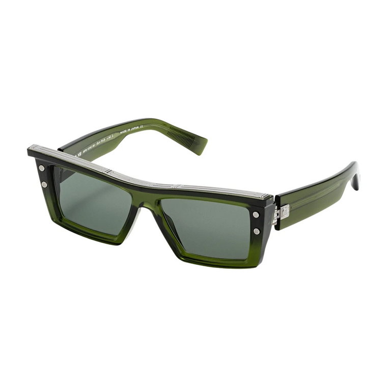 131 B-Vii Olive Gre-Silver Okulary przeciwsłoneczne Balmain