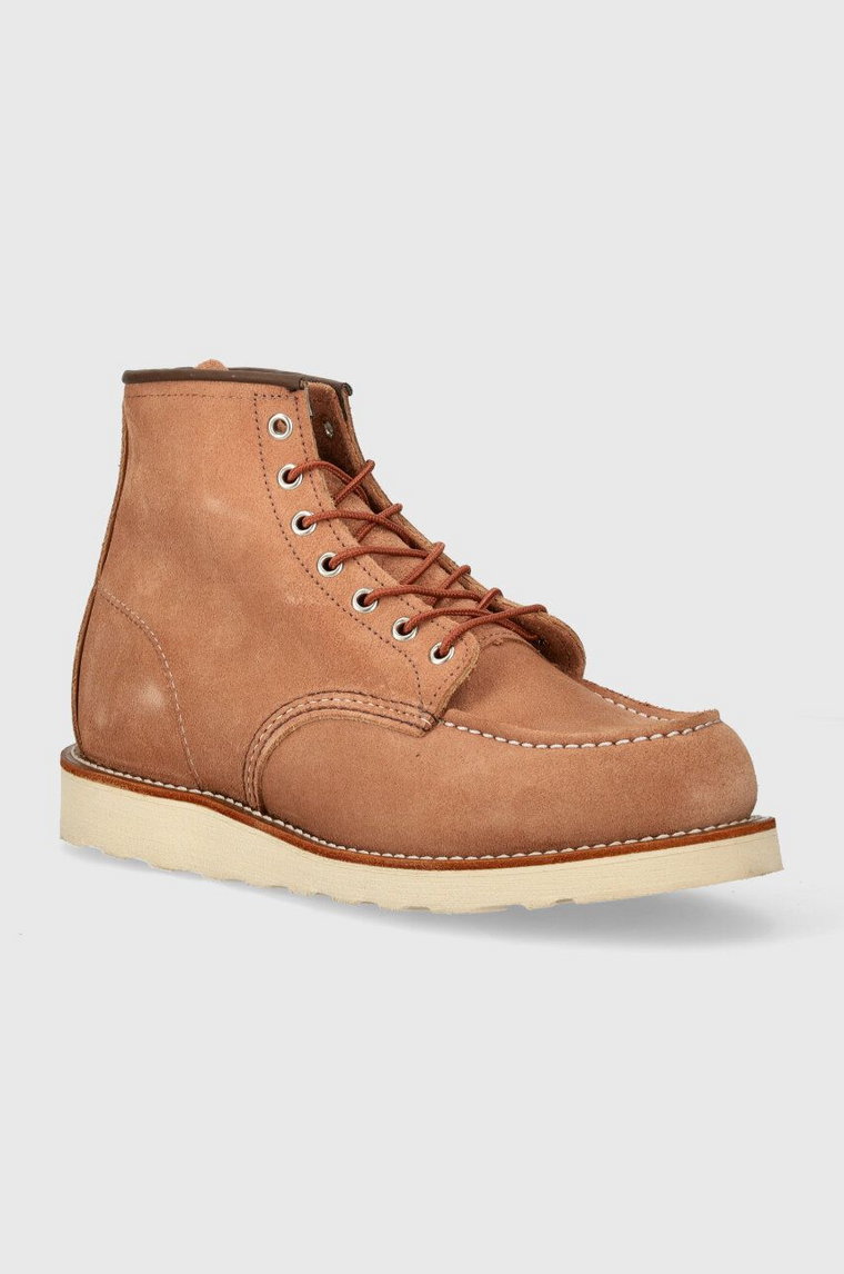 Red Wing buty wysokie Moc Toe męskie kolor różowy 8208