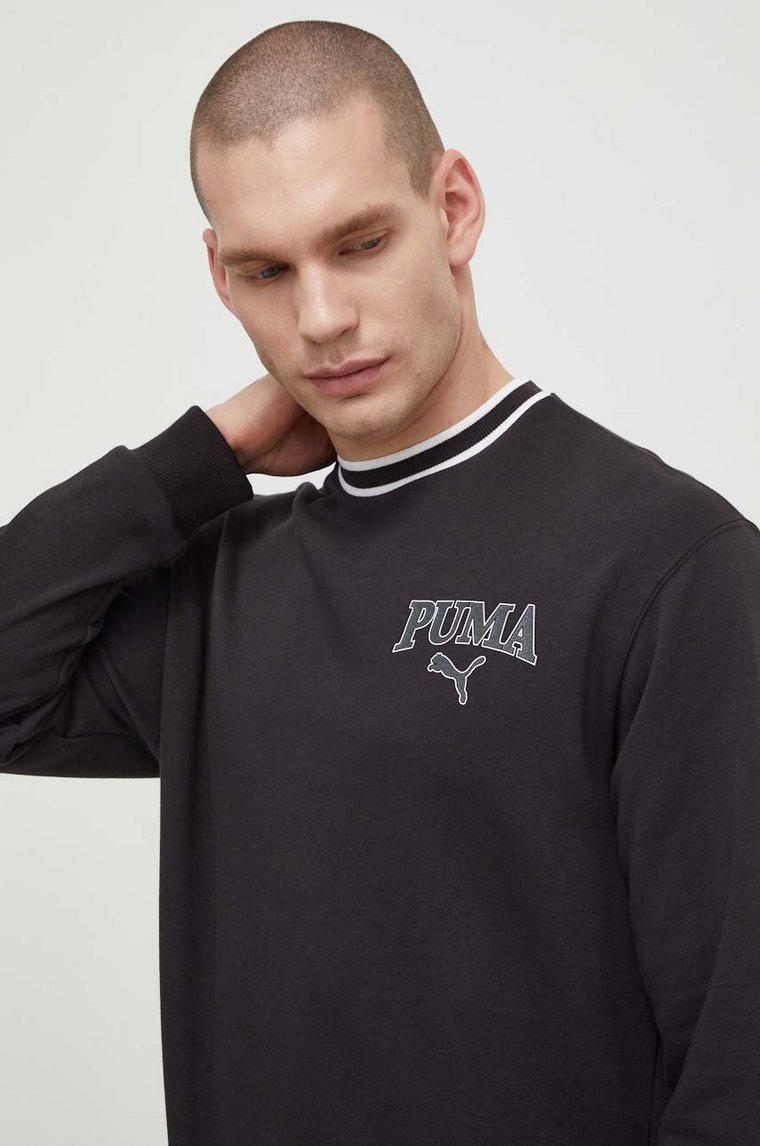 Puma bluza SQUAD męska kolor czarny z nadrukiem 678970