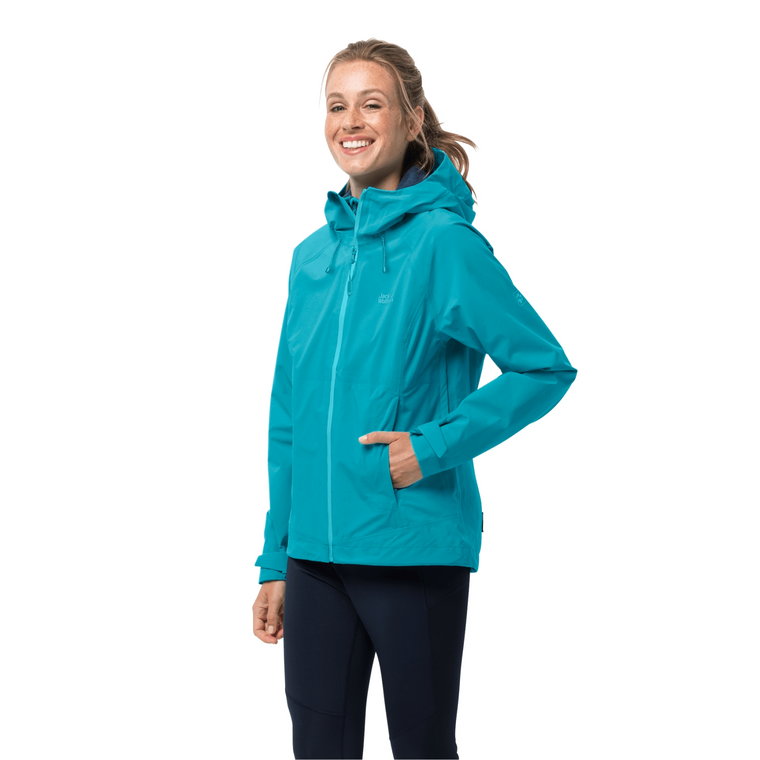 Damska kurtka przeciwdeszczowa HIGHEST PEAK JACKET W dark cyan - XS