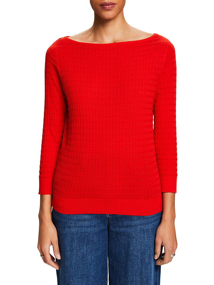 ESPRIT Sweter w kolorze czerwonym