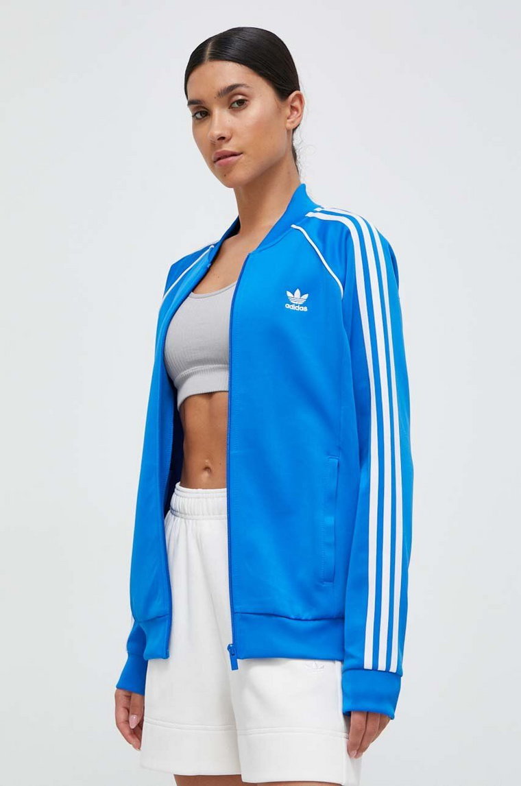 adidas Originals bluza damska kolor niebieski z aplikacją  IL3794